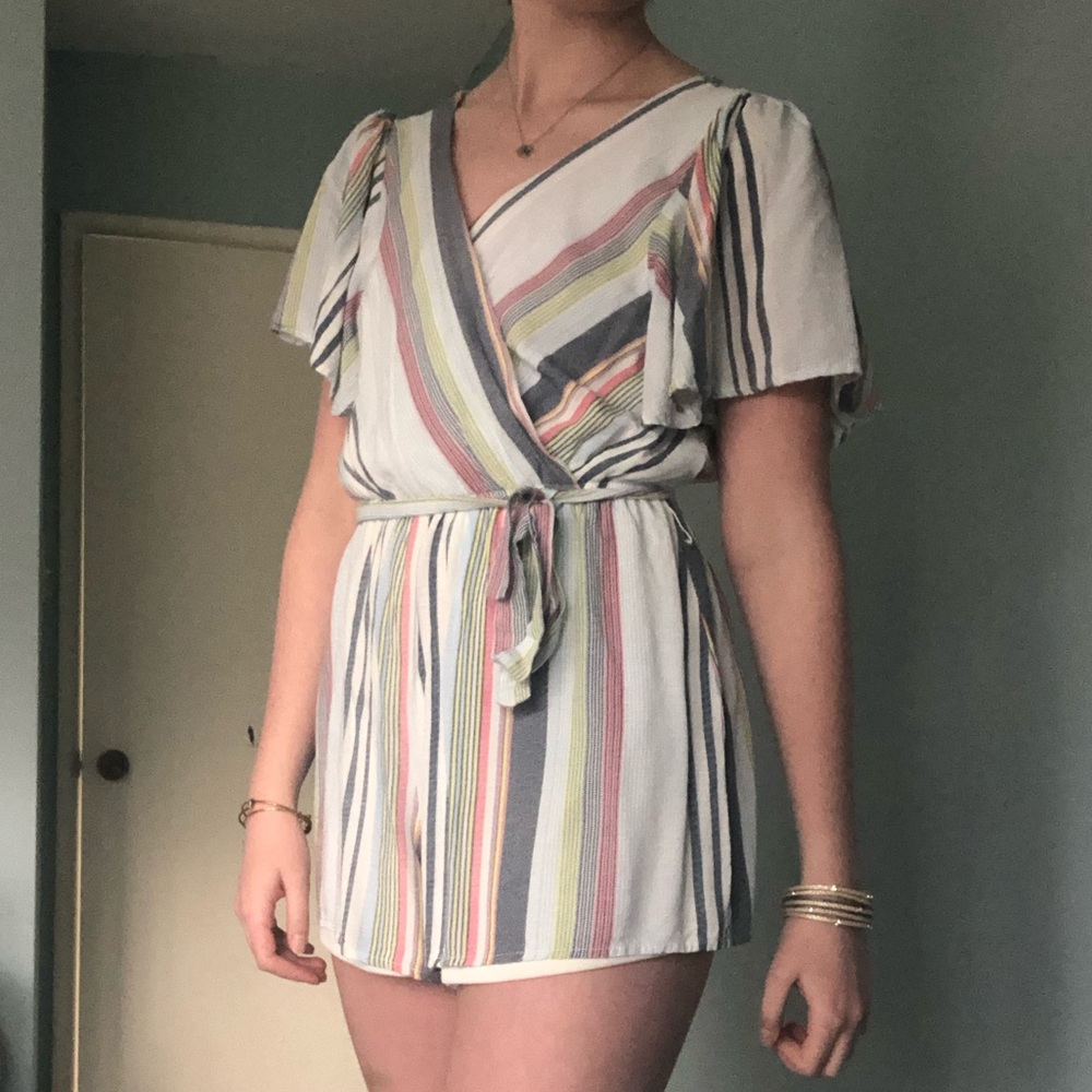 Altar’d State Romper - Striped - Spring and Summer